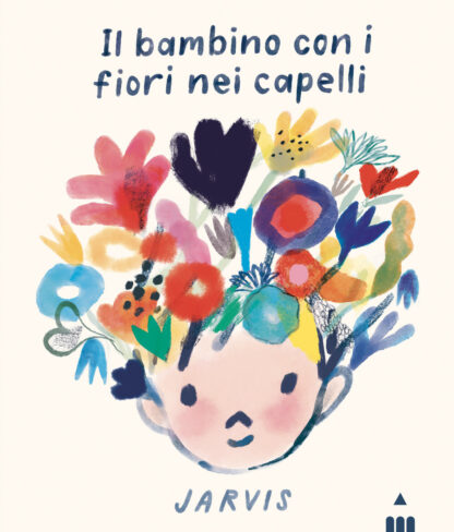 il bambino con i fiori nei capelli